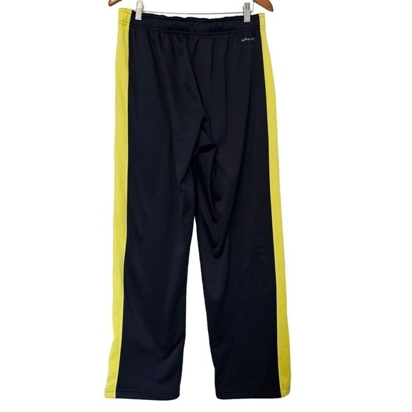 Nike Therma Fit Mens Track Pants Size Large Blue Yellow Pin Stripe Straight Leg - Picture 2 of 11
